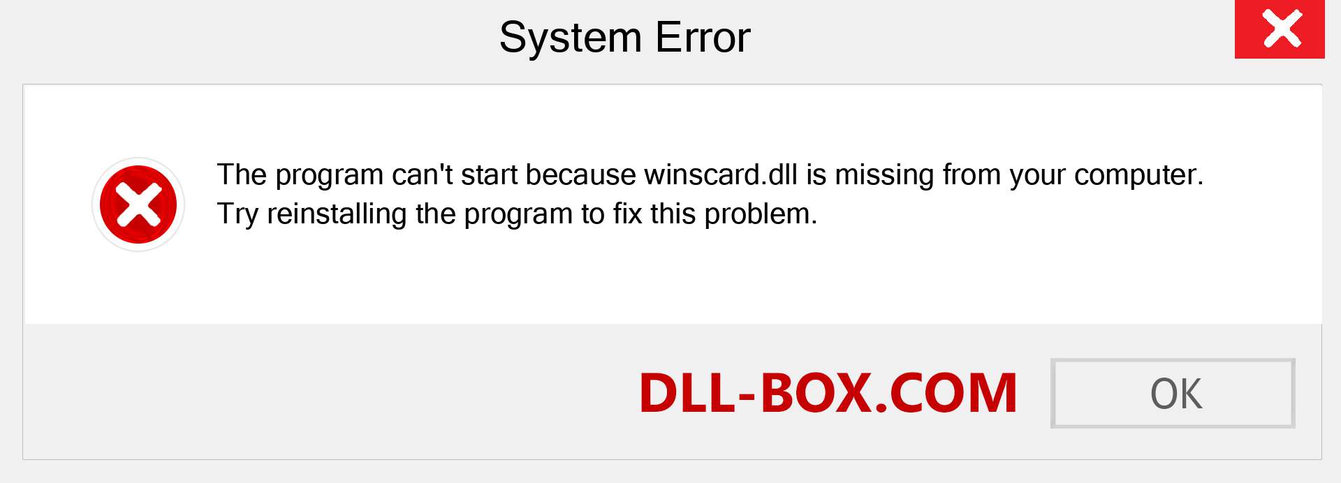  winscard.dll file is missing?. Download for Windows 7, 8, 10 - Fix  winscard dll Missing Error on Windows, photos, images
